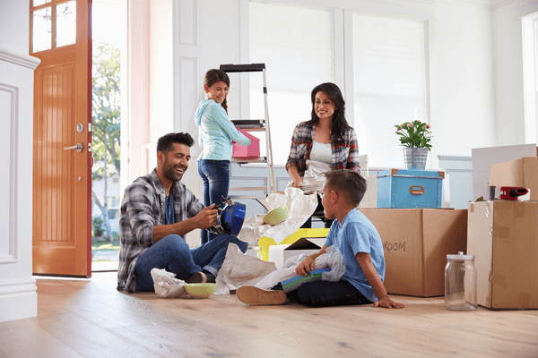 Happy family using realend