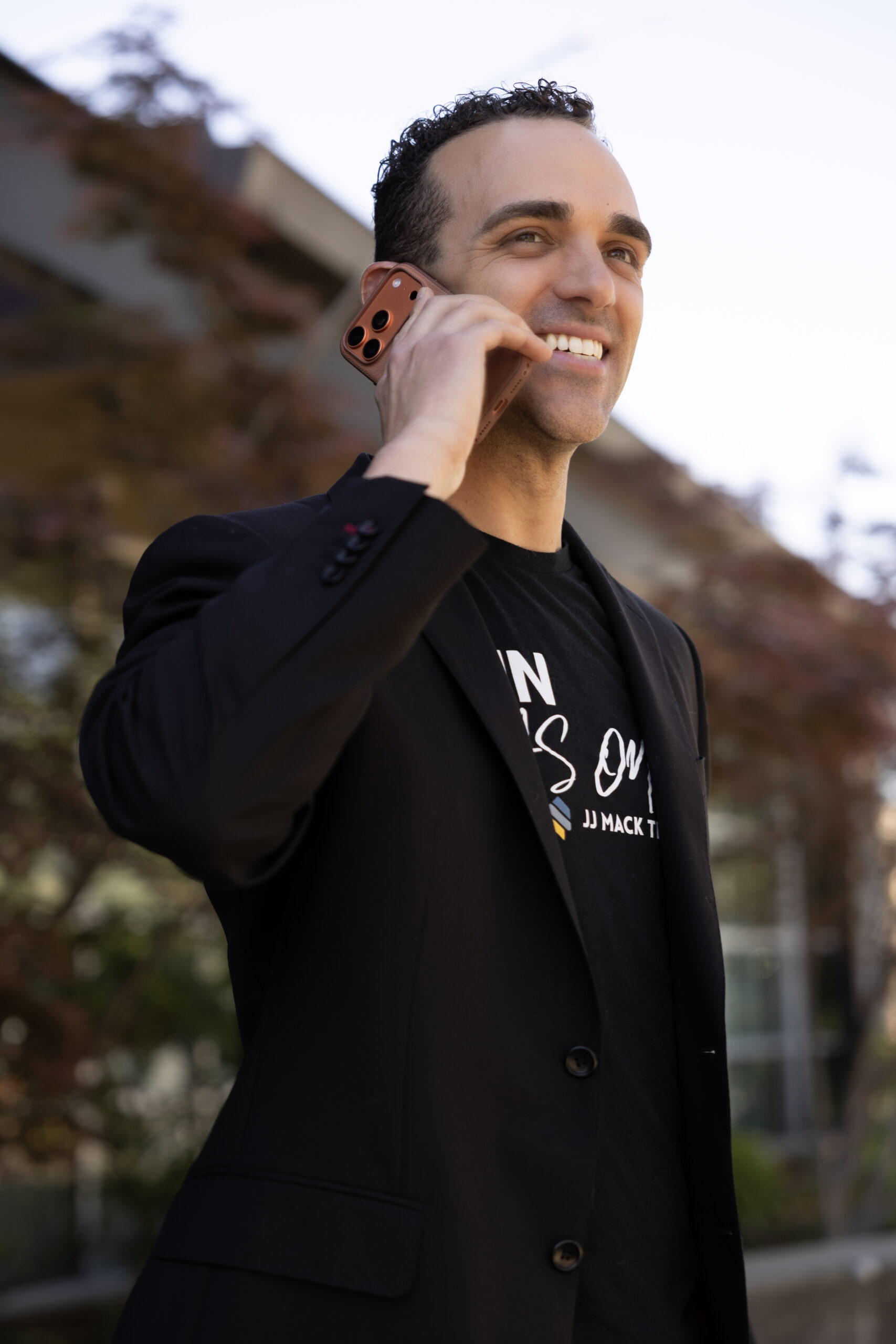 JJ Mack phone outside